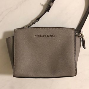 Michael Kors Grey Mini Crossbody Bag